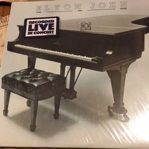 Vintage vinyl album Elton John Here & There Live